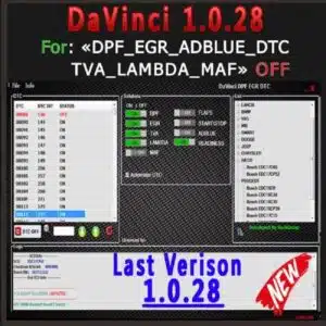 DAVİNCİ  1.0.28  SCR DPF EGR  DTC REMOVE
