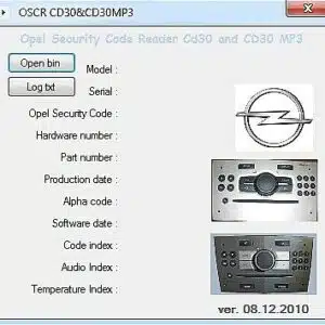 OPEL RADIO CD30 CODE CALCULATOR