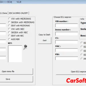 VAG DASH-ECUTEACHER1.9