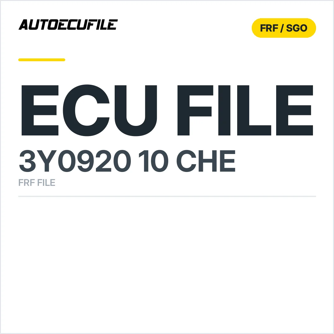 3Y0920 10 CHE XXXX FRF FILE (S)