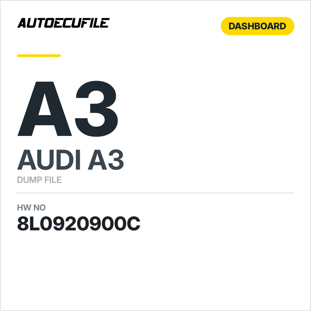 AUDI A3 DASHBOARD  8L0920900C DUMP