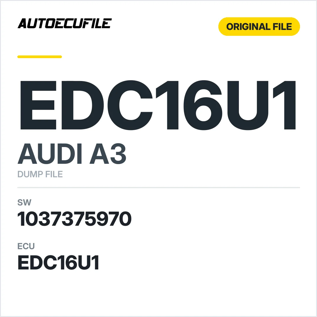 AUDI A3 EDC16U1 03G906016FF 7364 1037375970 DUMP