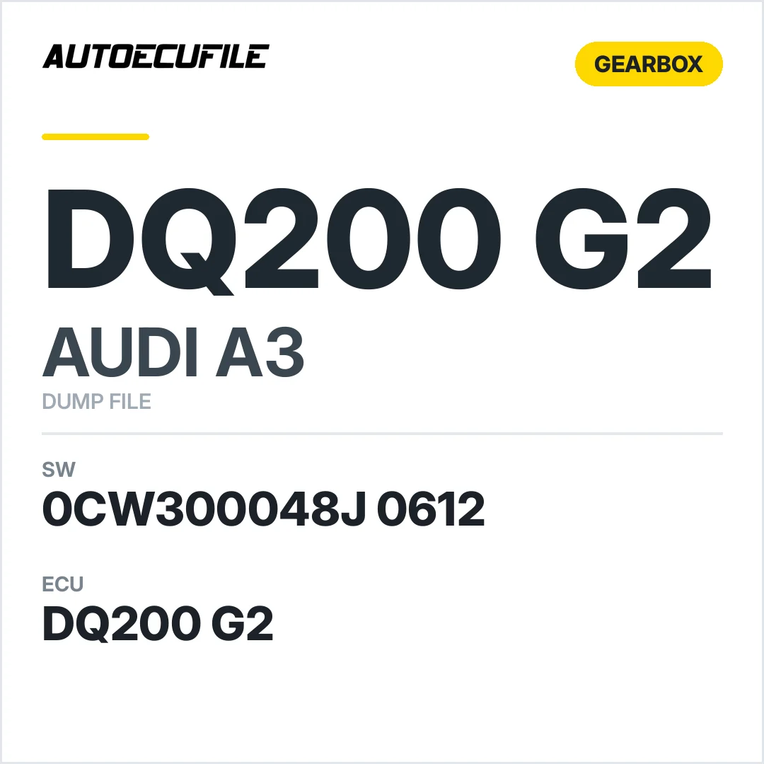 AUDI A3 GEARBOX DQ200G2 0CW300048J 0612 DUMP