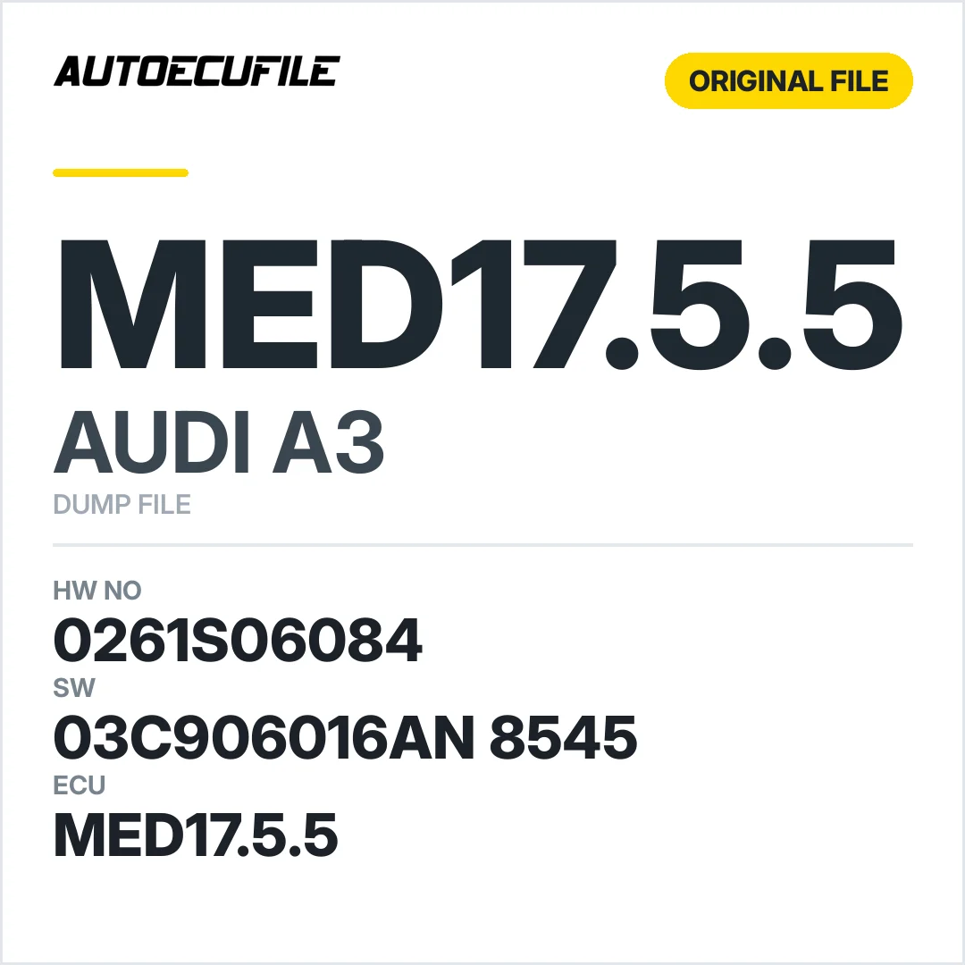AUDI A3 MED17.5.5 03C906016AN 8545 1037513964 DUMP