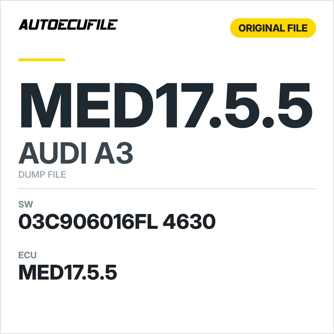 AUDI A3 MED17.5.5 03C906016FL 4630 1037528890 DUMP