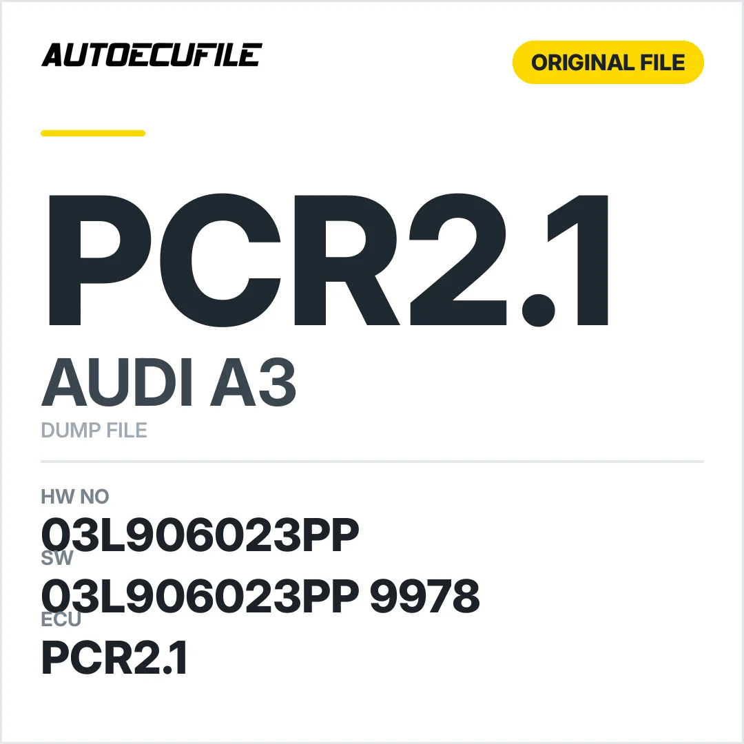 AUDI A3 PCR2.1 03L906023PP 03L906023PP 9978 DUMP