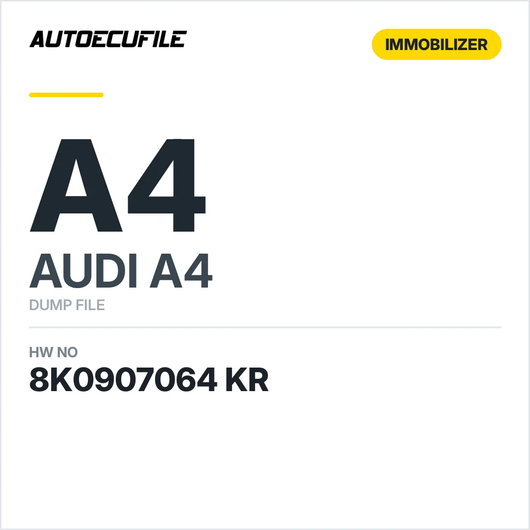 AUDI A4 BCM 8K0907064 KR DUMP
