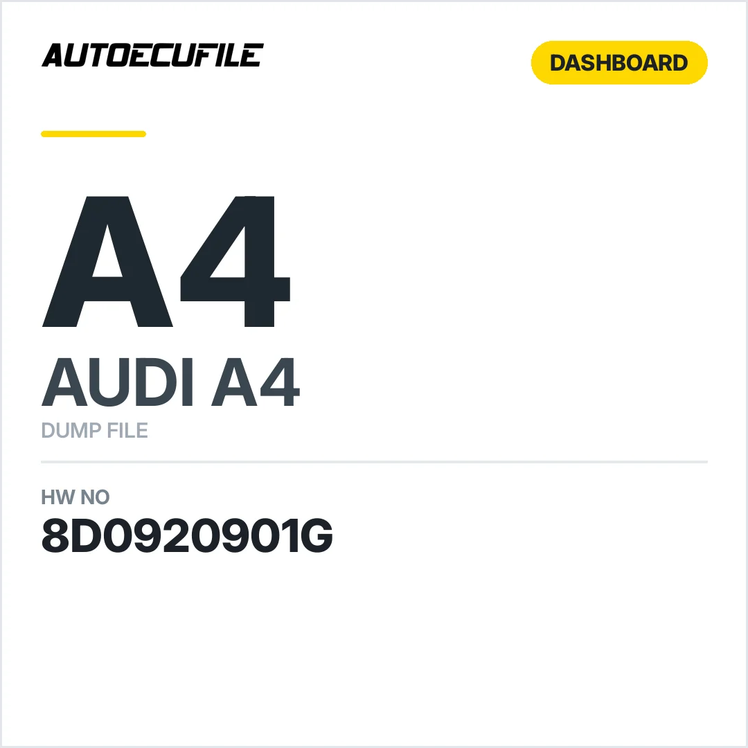 AUDI A4  DASHBOARD 8D0920901G DUMP
