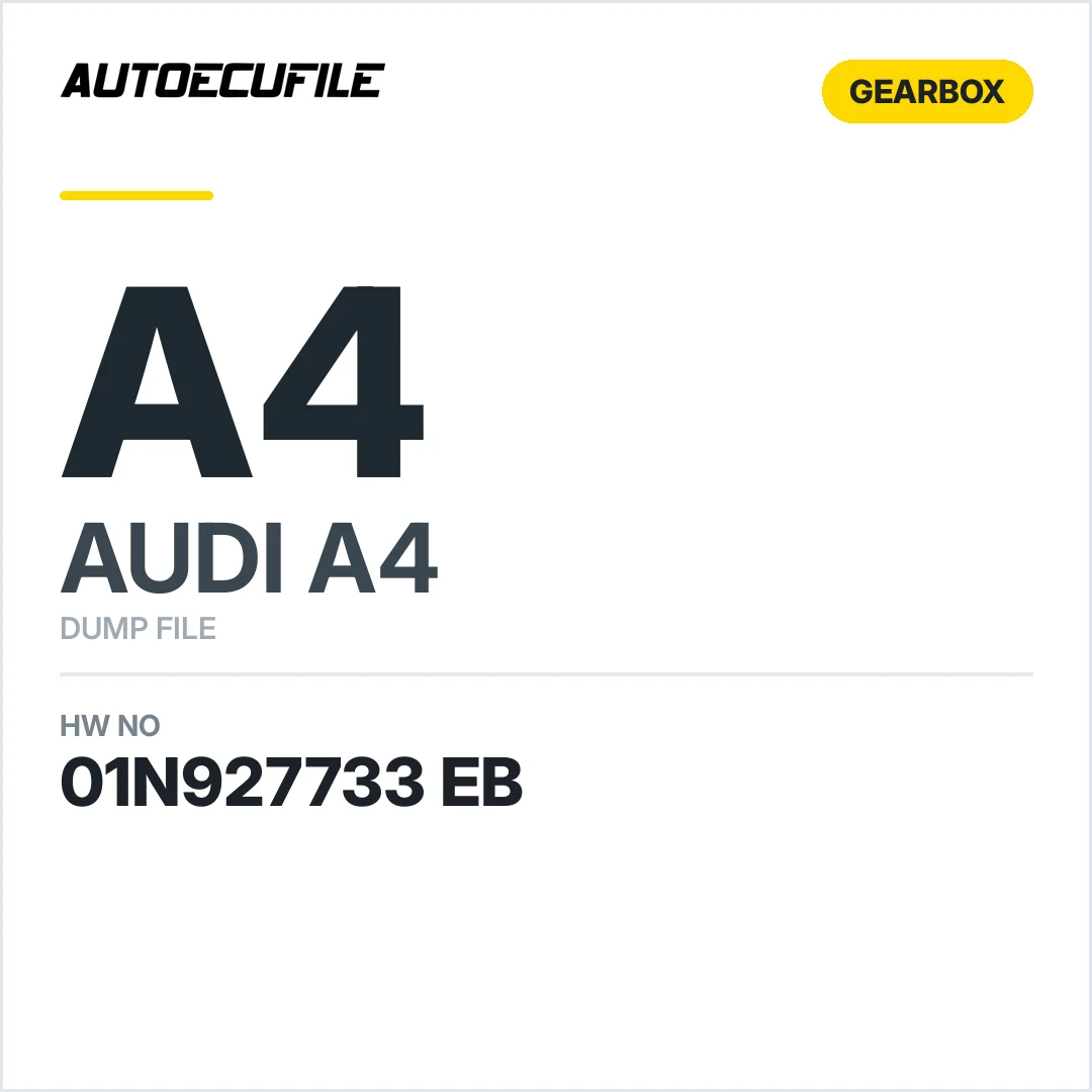 AUDI A4 GEARBOX 01N927733 EB DUMP