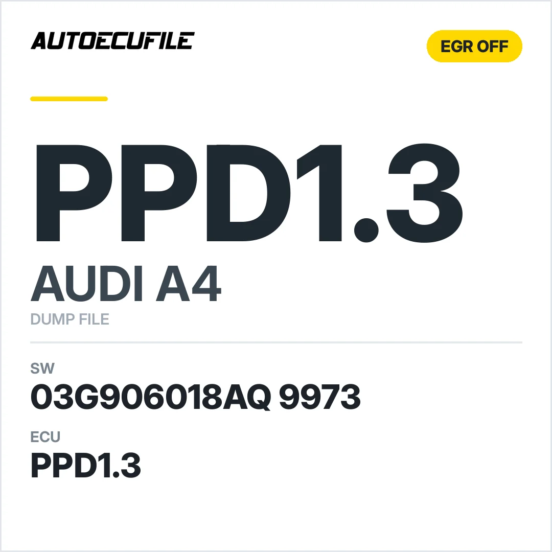 AUDI A4 PPD1.3  03G906018AQ 9973 EGR OFF DUMP