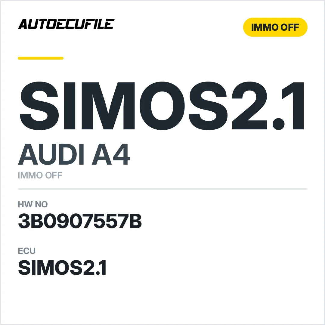 AUDI A4 SIMOS2.1  3B0907557B IMMO OFF