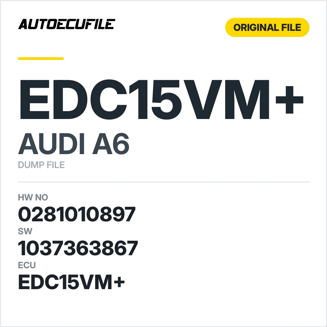 AUDI A6  EDC15VM+ 4Z7907401B  0281010897 1037363867 DUMP