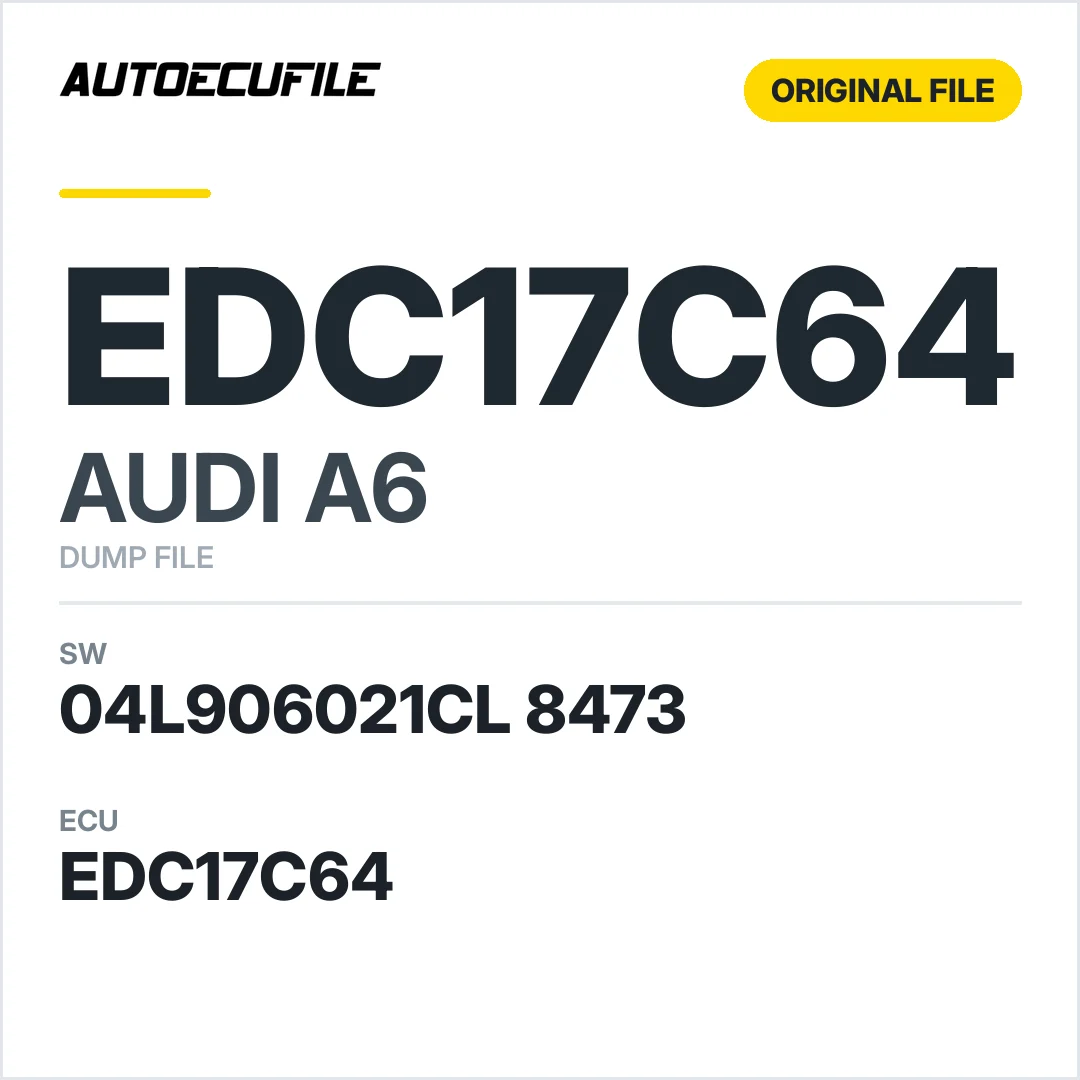 AUDI A6 EDC17C64 04L906021CL 8473 10SW000280 DUMP