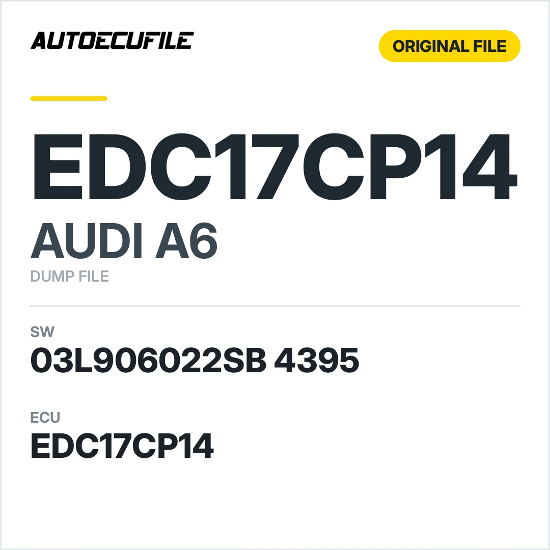 AUDI A6 EDC17CP14 03L906022SB 4395 1037500141 DUMP