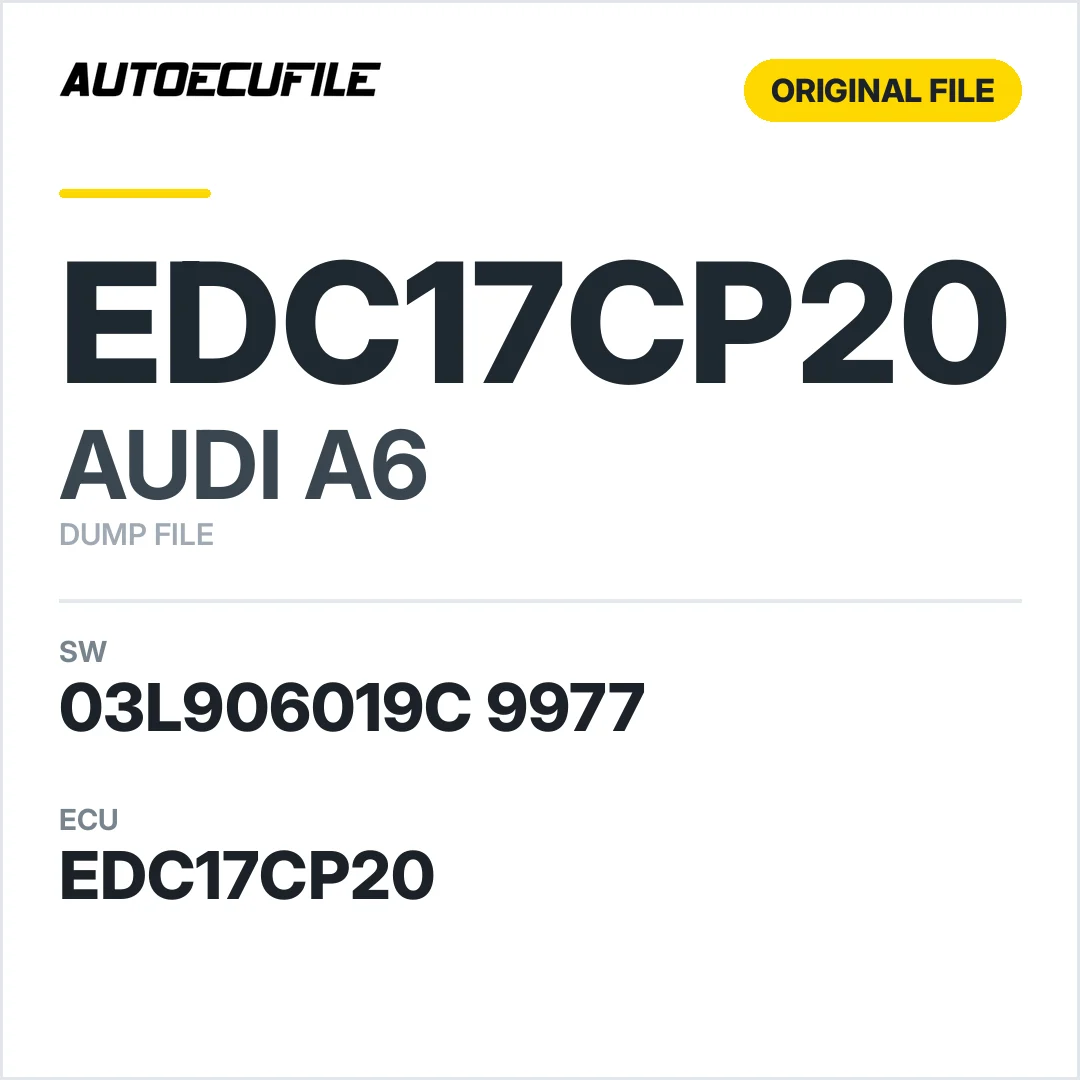 AUDI A6 EDC17CP20 03L906019C 9977 1037560559 DUMP