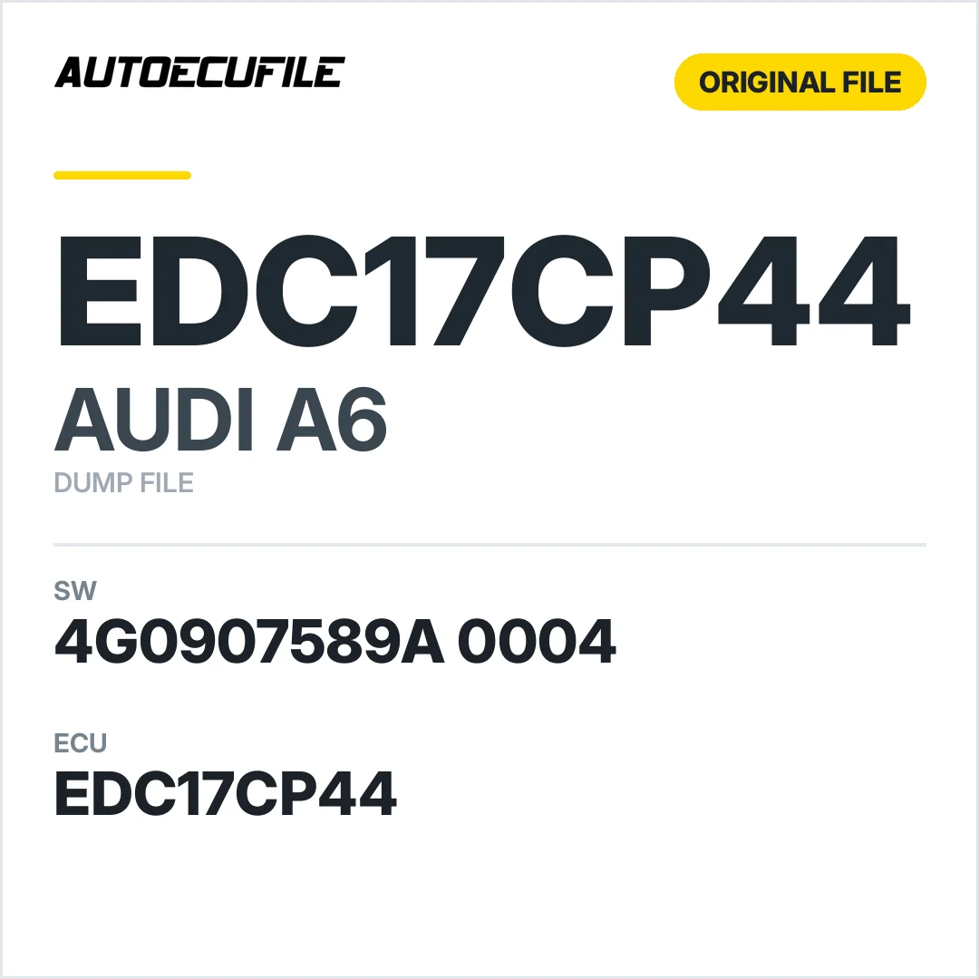 AUDI A6 EDC17CP44 4G0907589A 0004 1037526374 DUMP