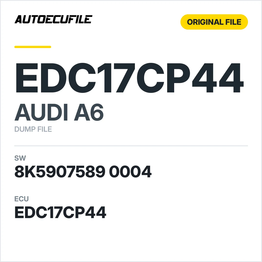 AUDI A6 EDC17CP44 8K5907589 0004 1037544652 DUMP