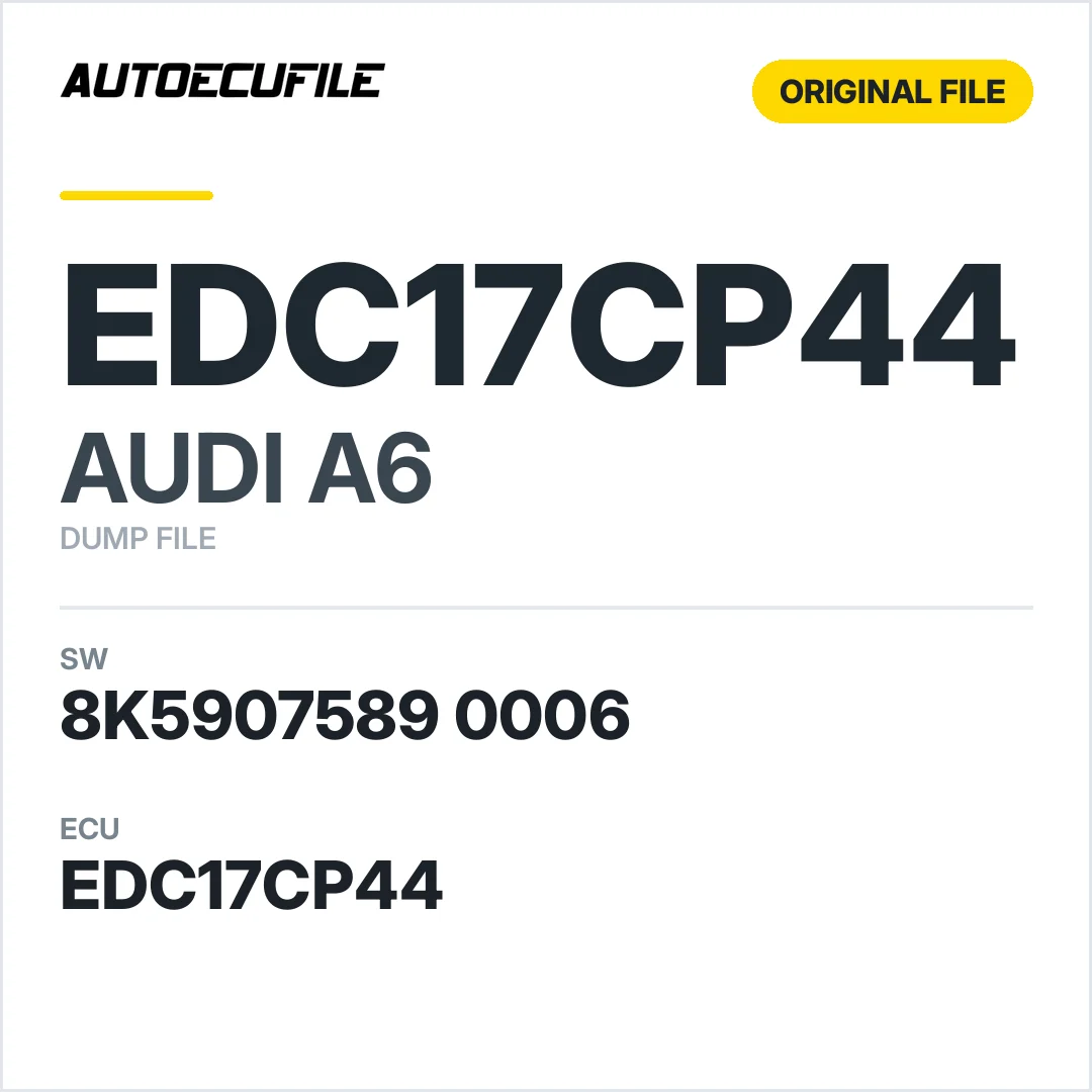 AUDI A6 EDC17CP44 8K5907589 0006 1037558504 DUMP