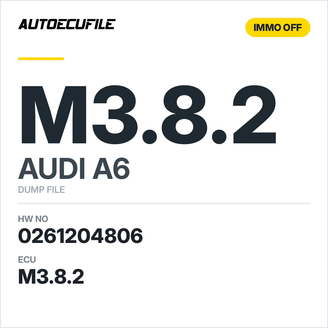 AUDI A6 M3.8.2 0261204806 4B0907557B IMMO OFF DUMP