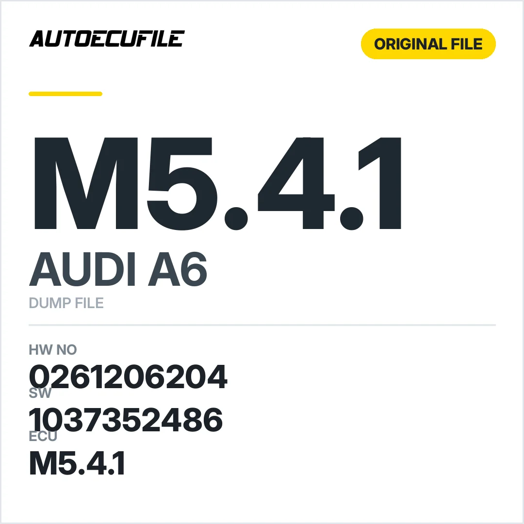 AUDI A6 M5.4.1  4D0907558S 0261206204 1037352486 DUMP