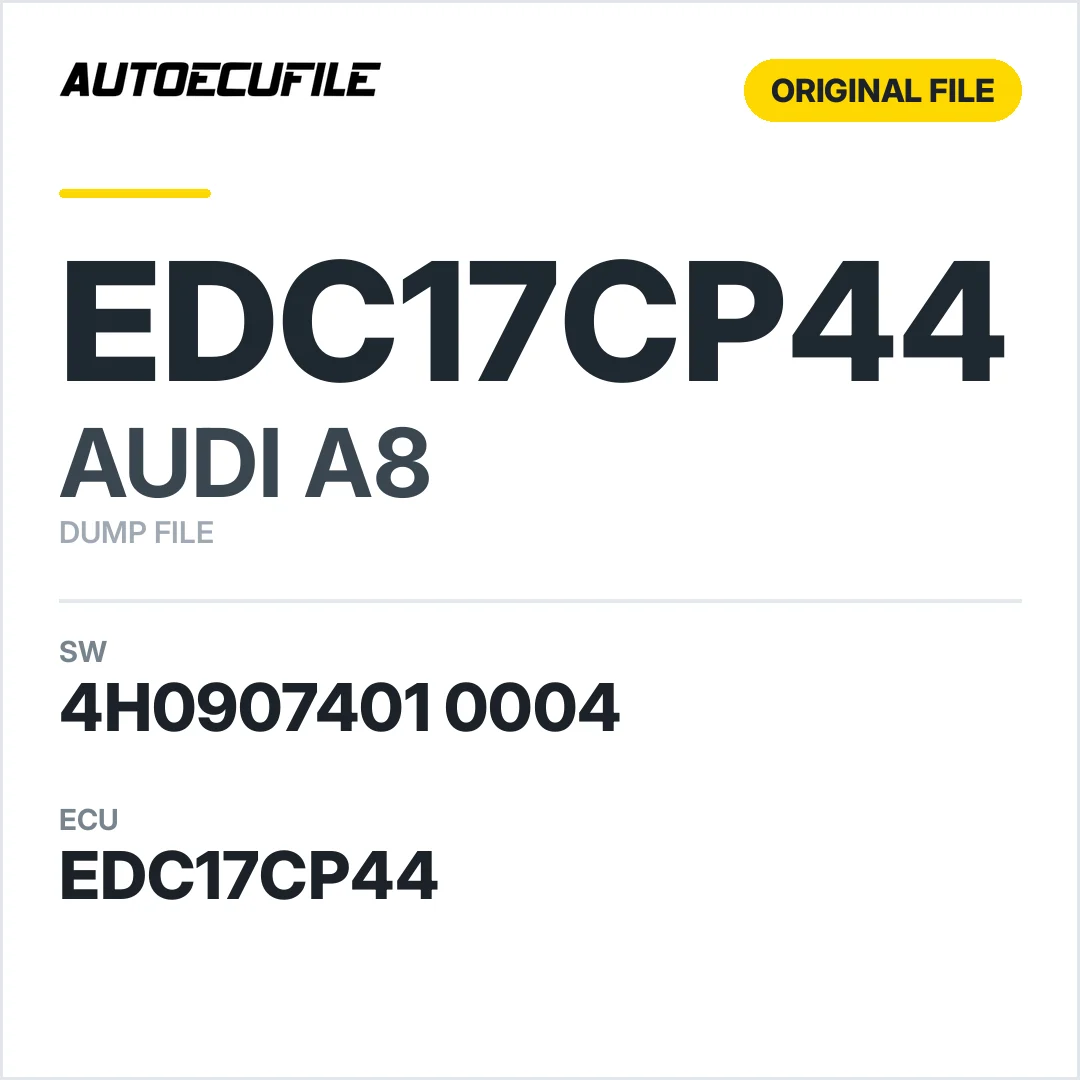 AUDI A8 EDC17CP44 4H0907401 0004 1037511950 DUMP