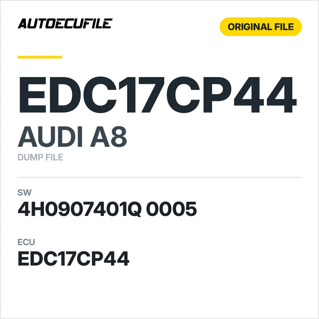 AUDI A8 EDC17CP44 4H0907401Q 0005 10SW012939 DUMP