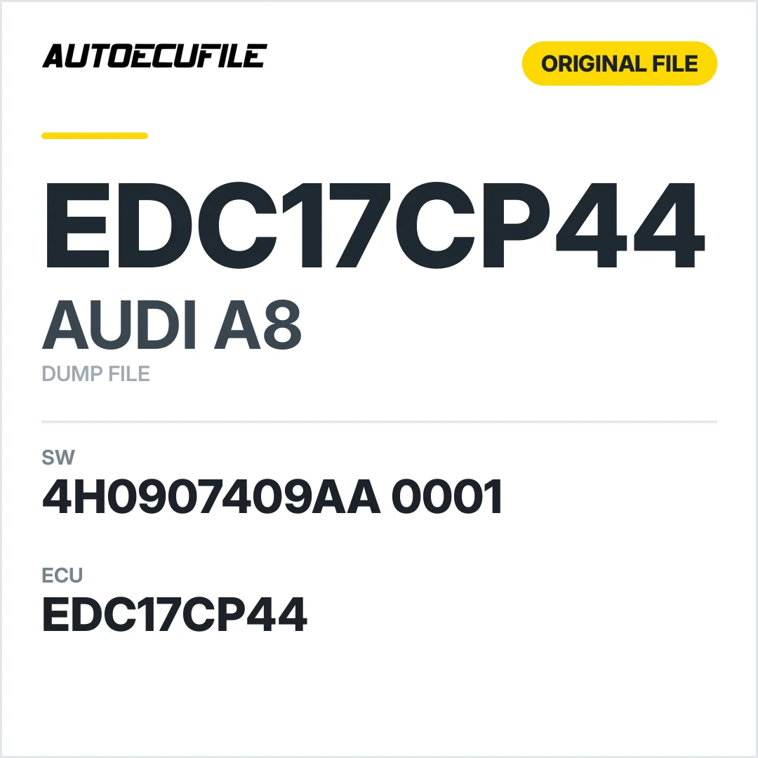 AUDI A8 EDC17CP44 4H0907409AA 0001 10SW003794 DUMP