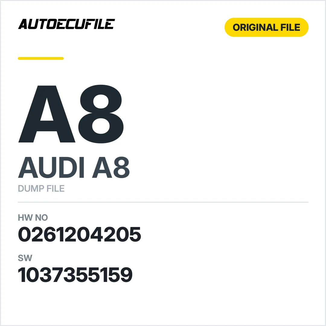 AUDI A8 M5.4.1  4D0907557G 0261204205 1037355159 DUMP