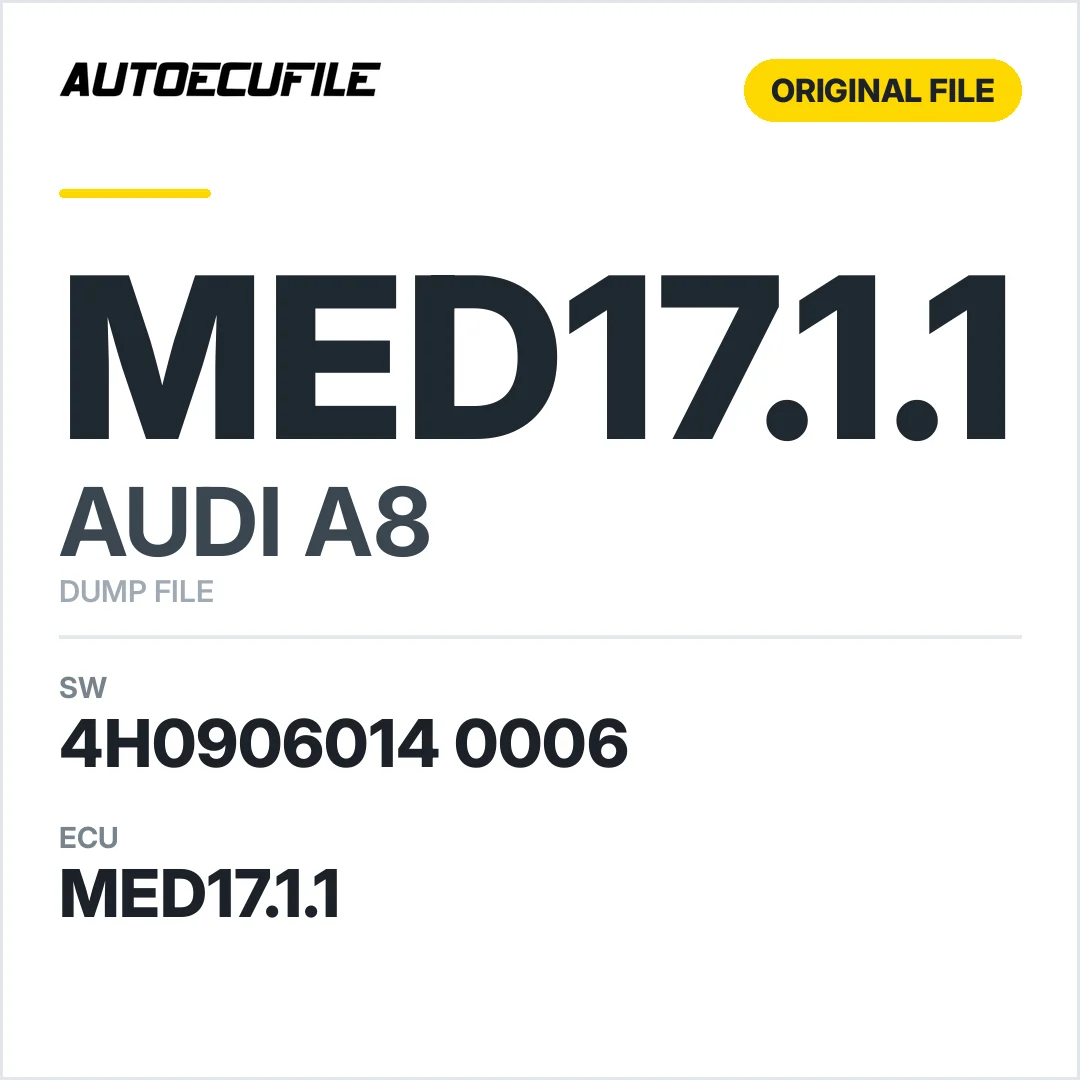 AUDI A8 MED17.1.1 4H0906014 0006 1037537948 DUMP