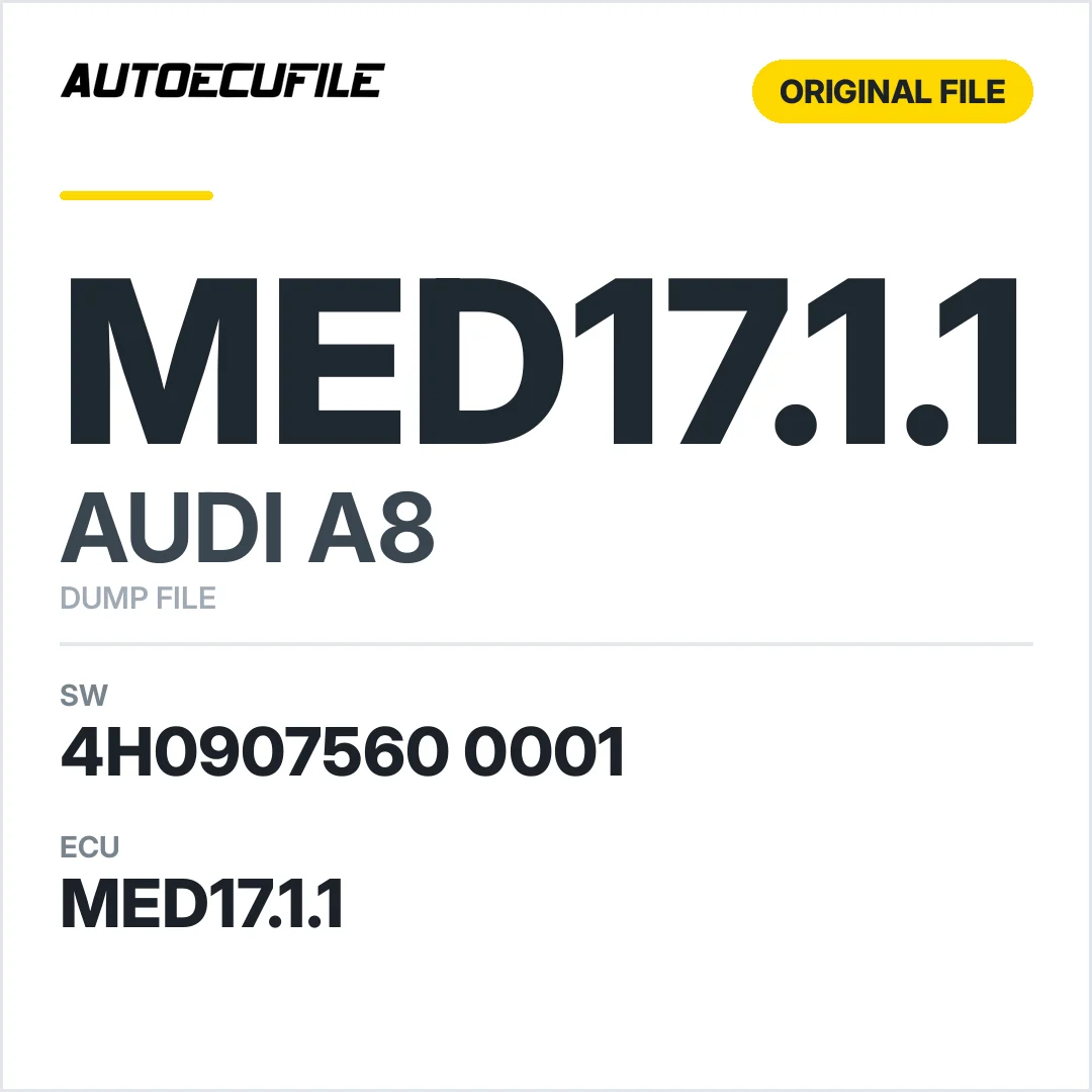 AUDI A8 MED17.1.1 4H0907560 0001 1037504151 DUMP