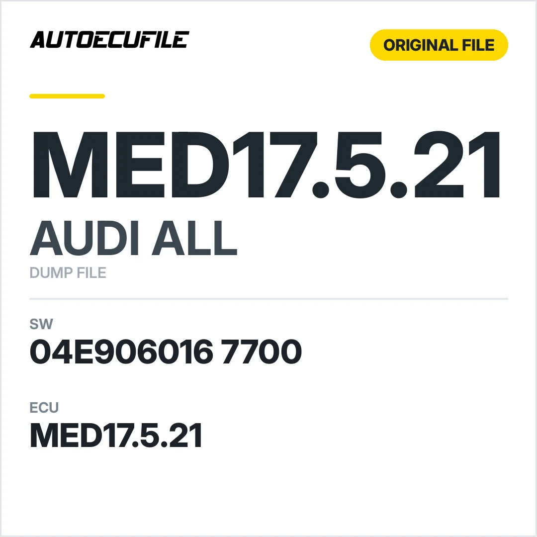 AUDI ALL MED17.5.21 04E906016 7700 1037543627 DUMP