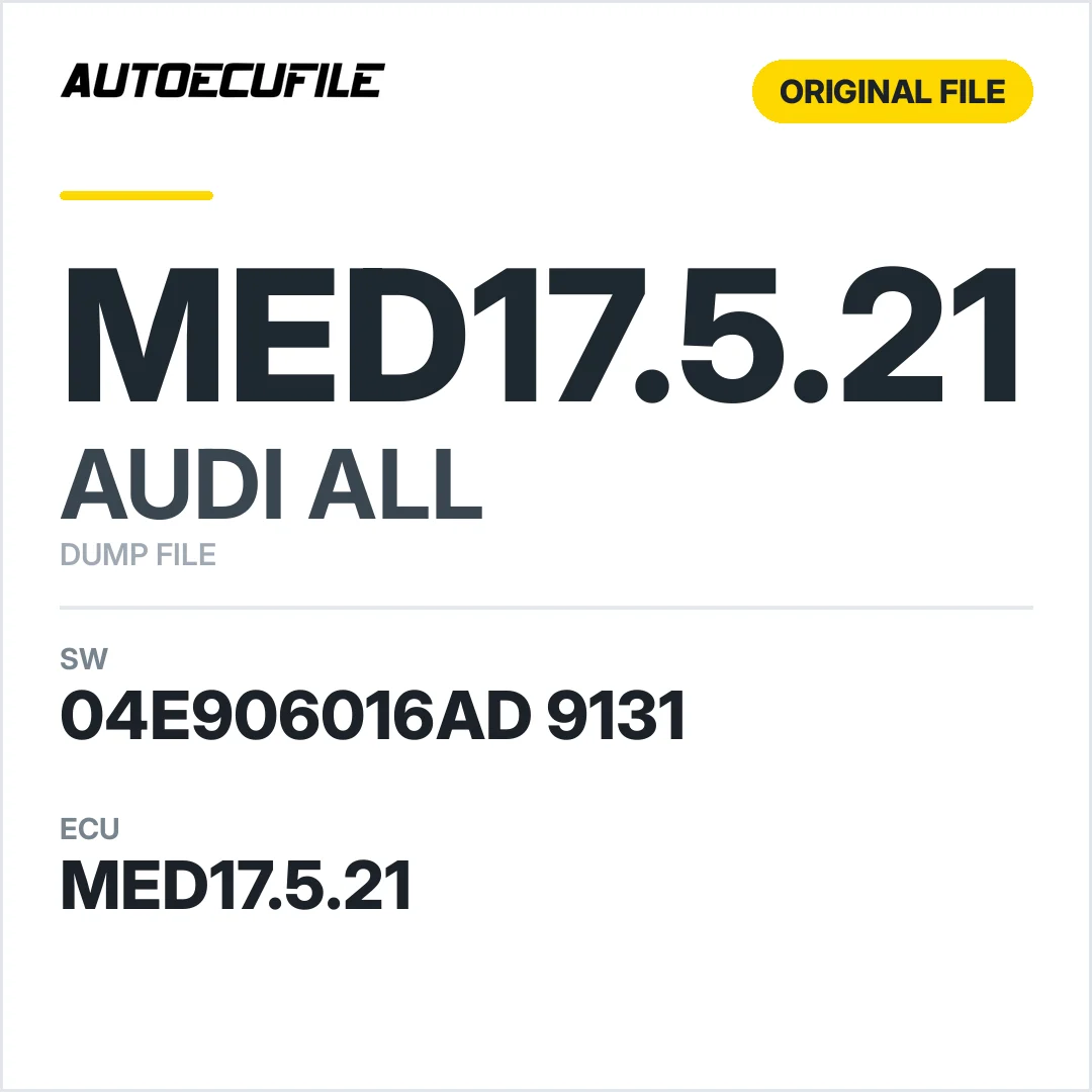AUDI ALL MED17.5.21 04E906016AD 9131 10SW005019 DUMP