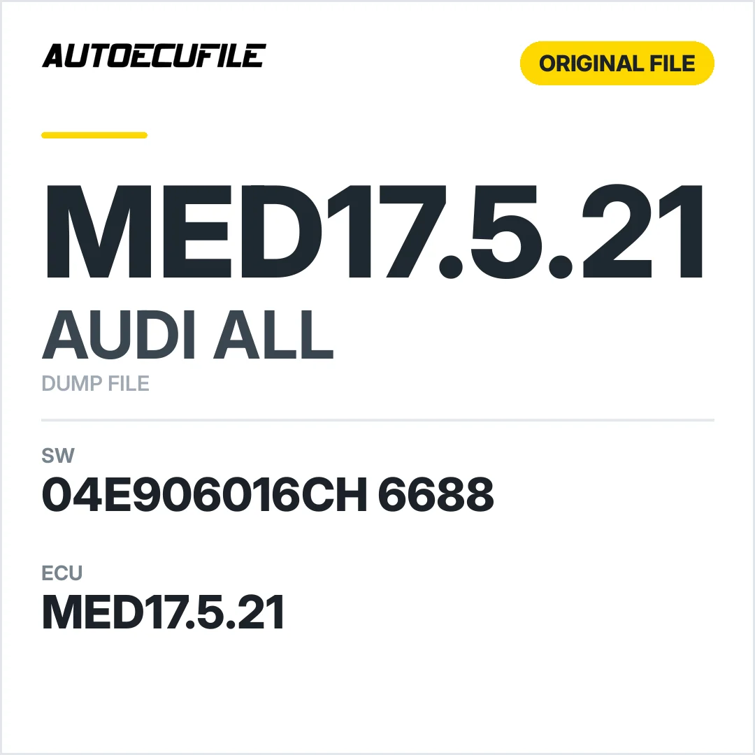 AUDI ALL MED17.5.21 04E906016CH 6688 1037539413 DUMP