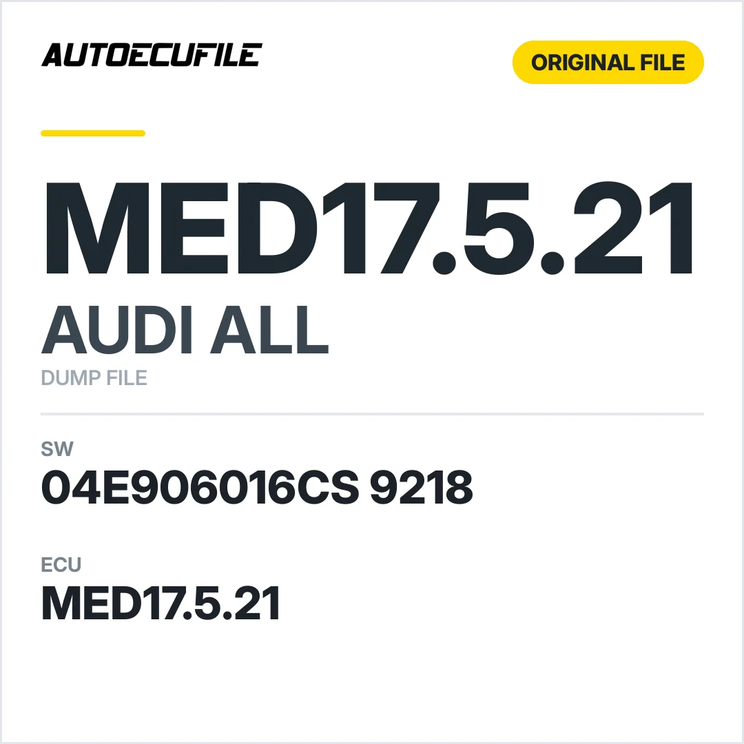 AUDI ALL MED17.5.21 04E906016CS 9218 10SW008189 DUMP