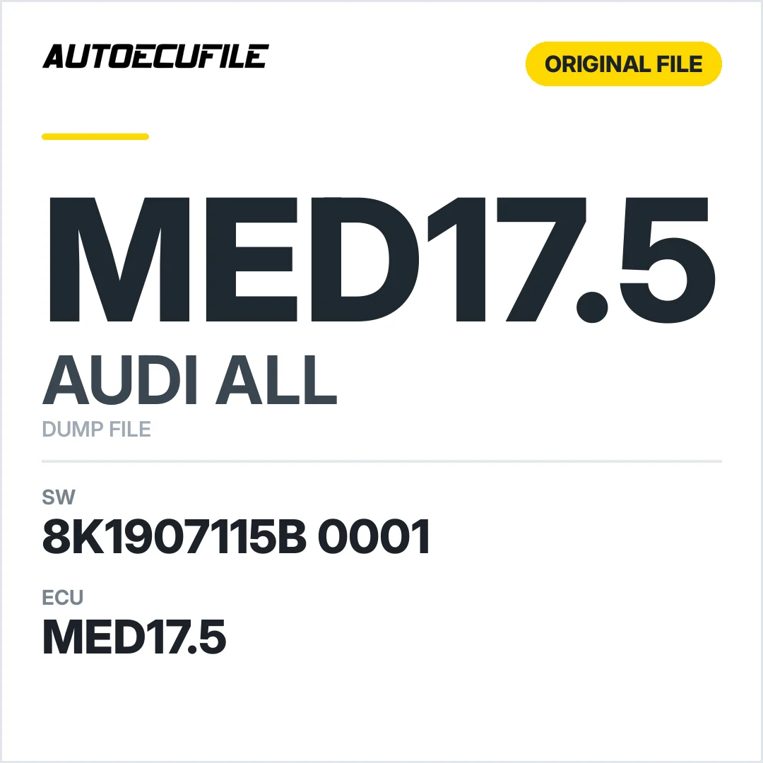 AUDI MED17.5 8K1907115B 0001 1037394389 DUMP