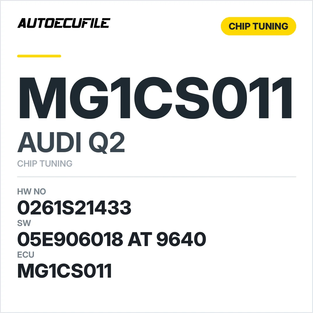 AUDI Q2 MG1CS011 0261S21433 05E906018AT 9640 TUNED