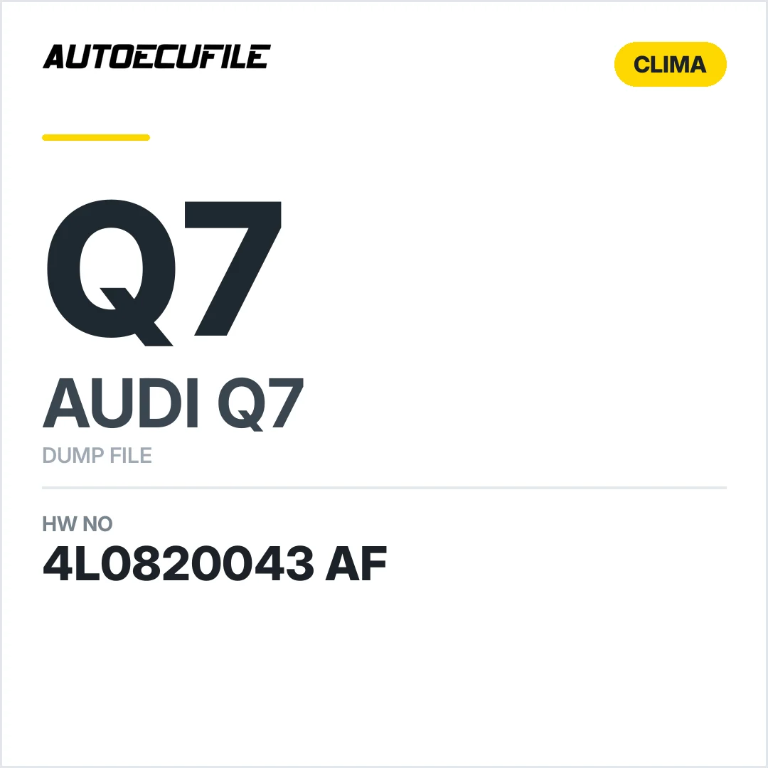 AUDI Q7 CLIMA CONTROL 4L0820043 AF 5HB009184-26 DUMP