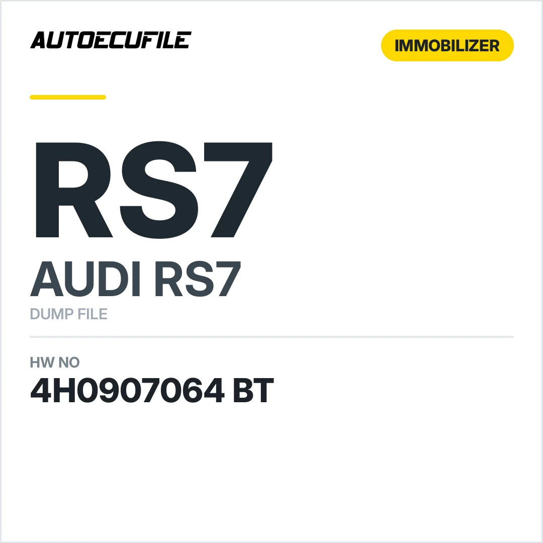 AUDI RS7 BCM 4H0907064 BT DUMP