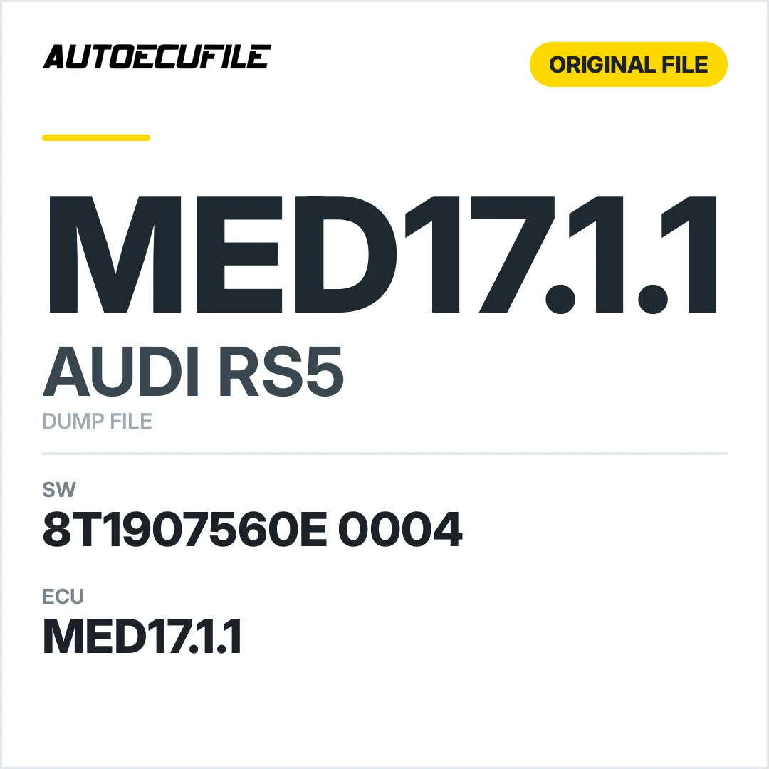 AUDI RS5 MED17.1.1 8T1907560E 0004 1037519185 DUMP