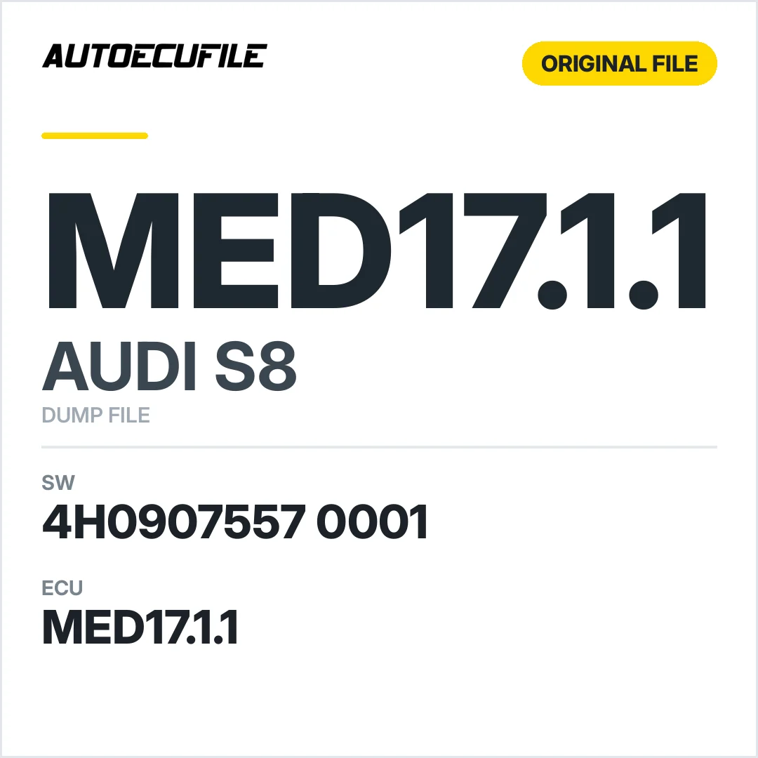 AUDI S8 MED17.1.1 4H0907557 0001 1037521158 DUMP