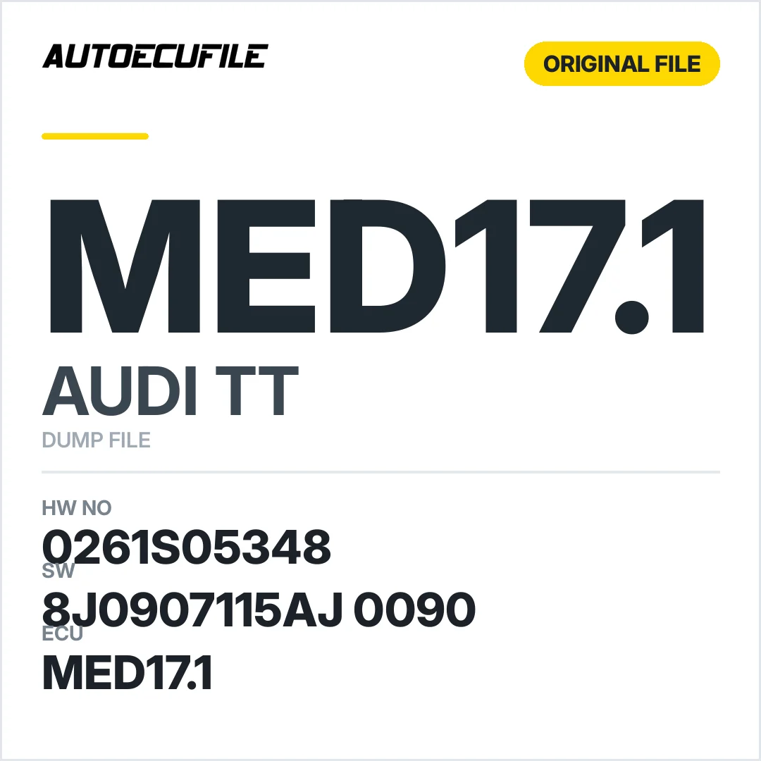 AUDI TT MED17.1 8J0907115AJ 0090 1037525242 DUMP