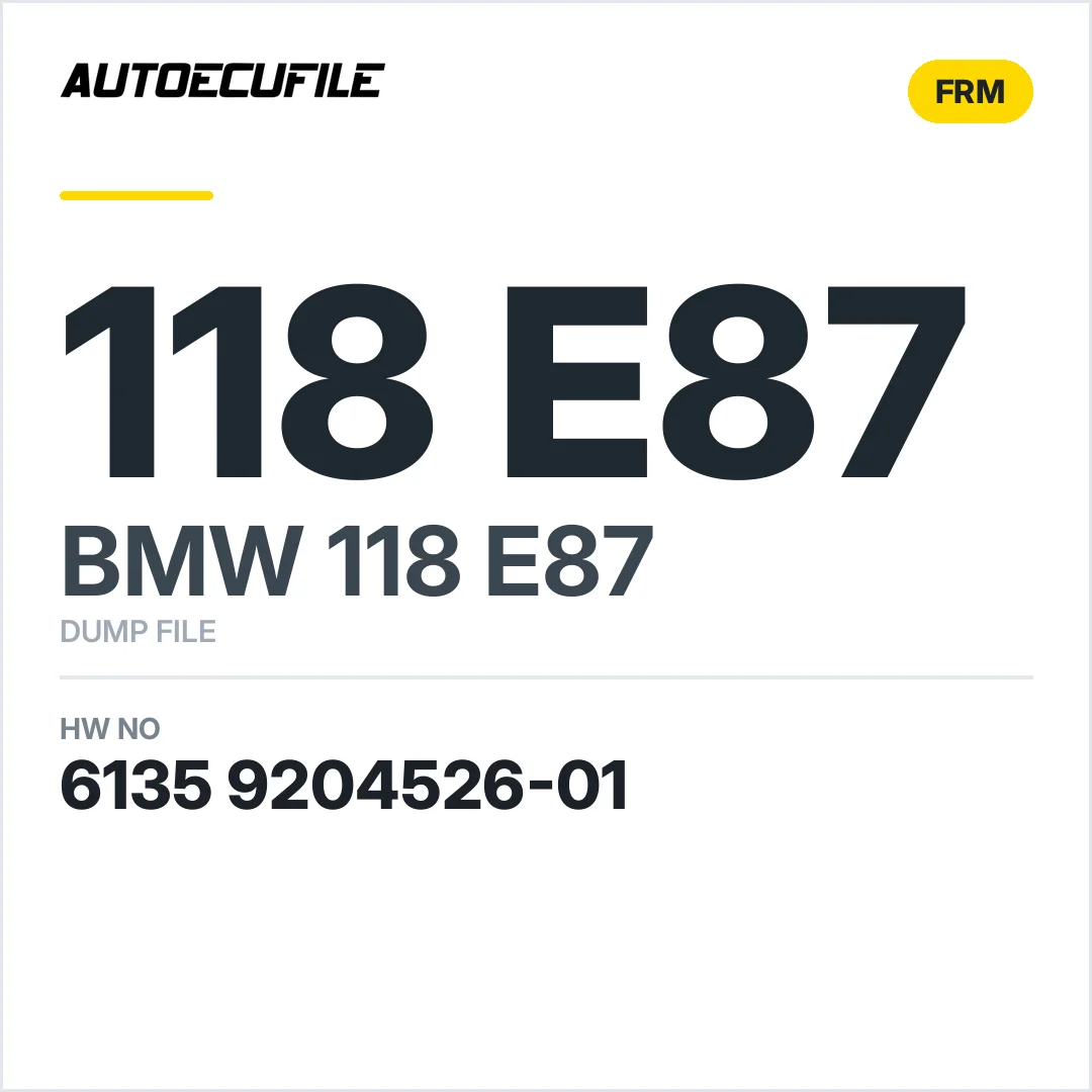 BMW 118 FRM2 6135 9204526-01 DUMP