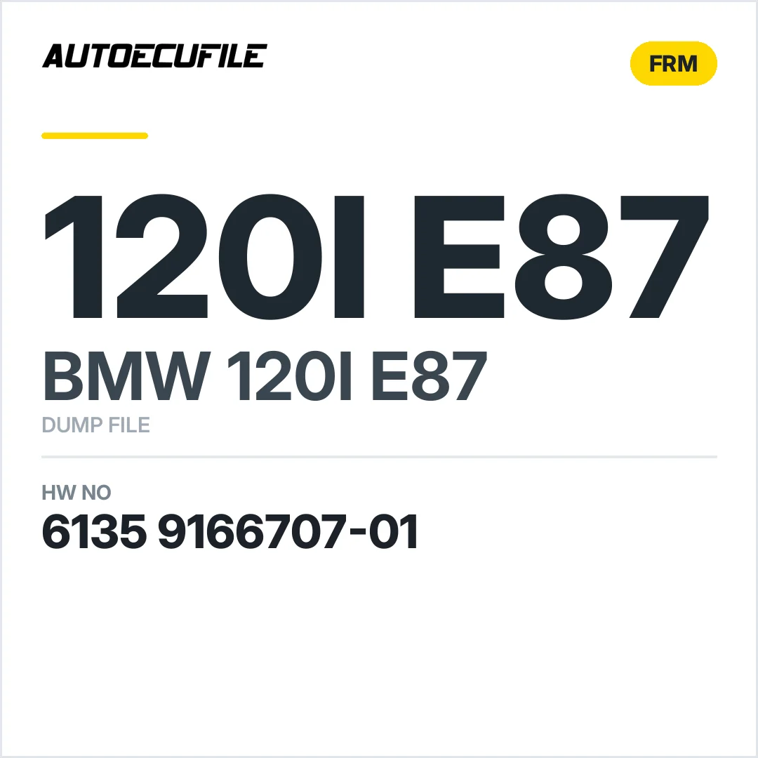BMW 120I E87 FRM2 6135 9166707-01 DUMP