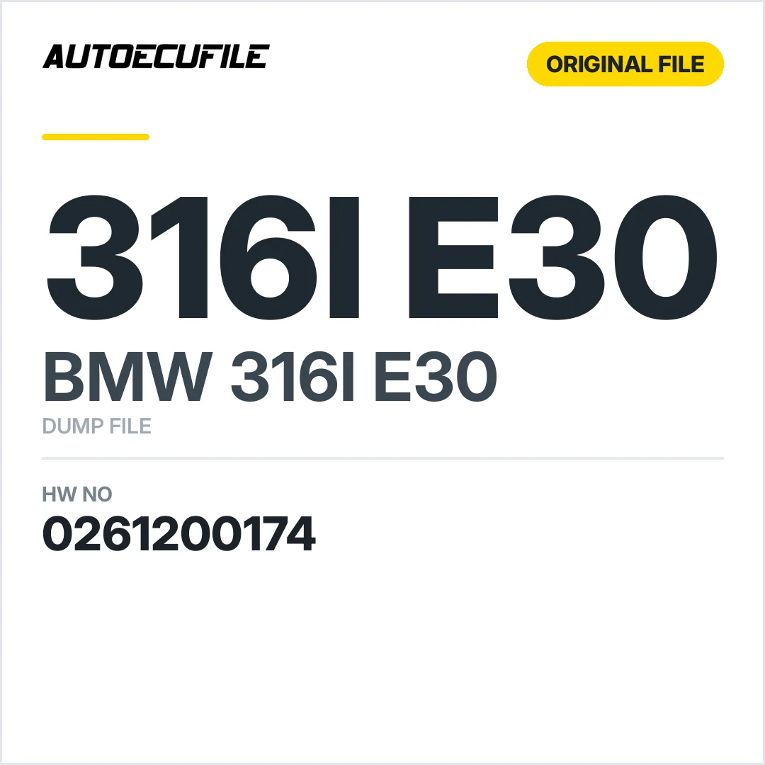BMW 316I E30 0261200174 DUMP