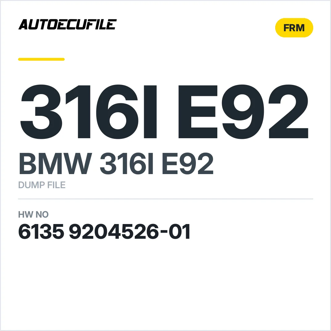 BMW 316I E92 FRM2 6135 9204526-01 SW 67030 DUMP