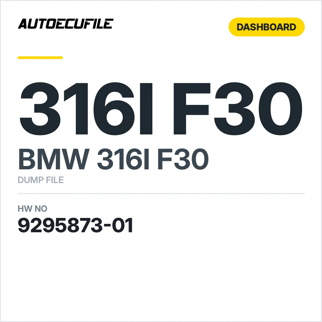 BMW 316I F30  DASHBOARD 9295873-01 DUMP