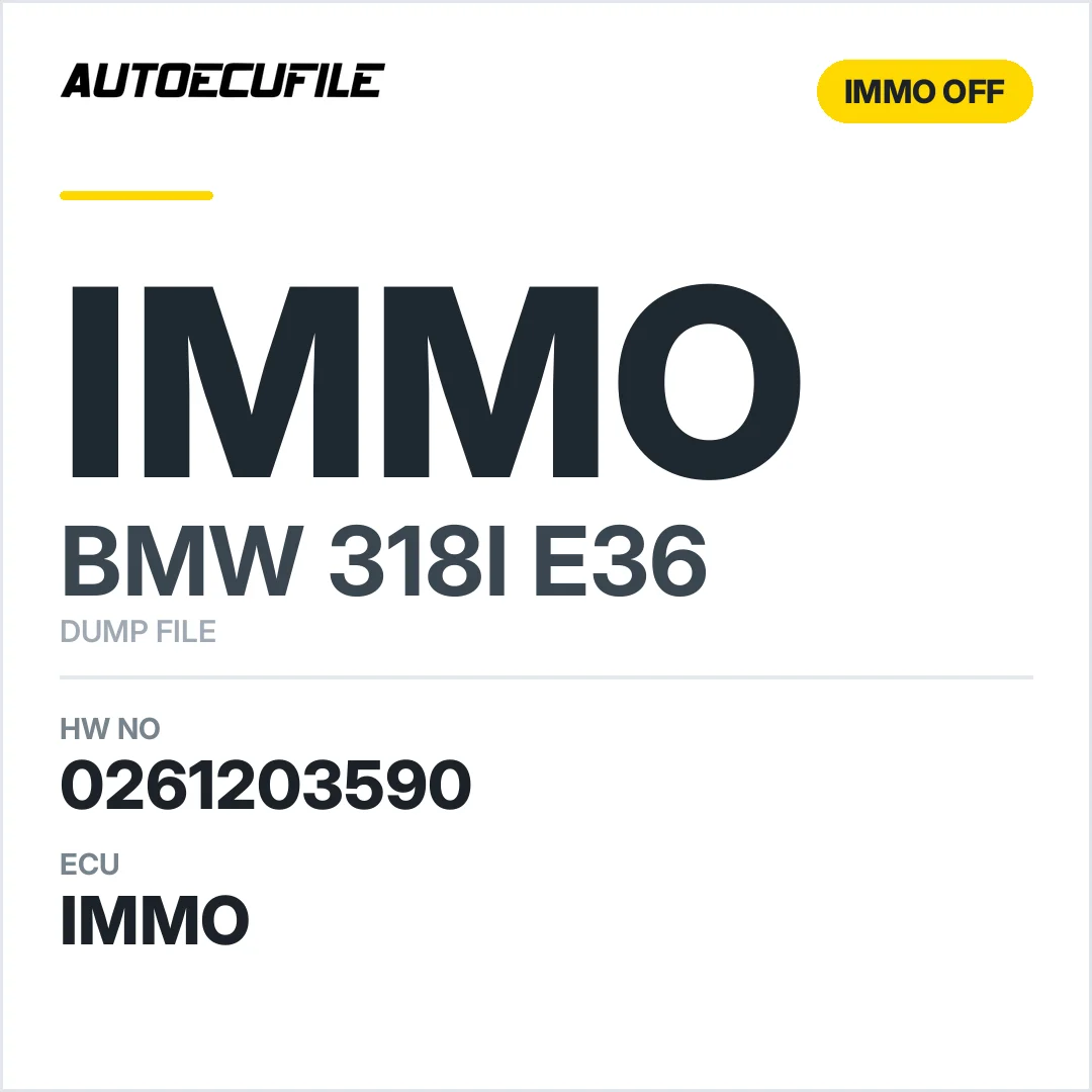 BMW 318 E36 M1.7.2 0261203590 IMMO OFF DUMP