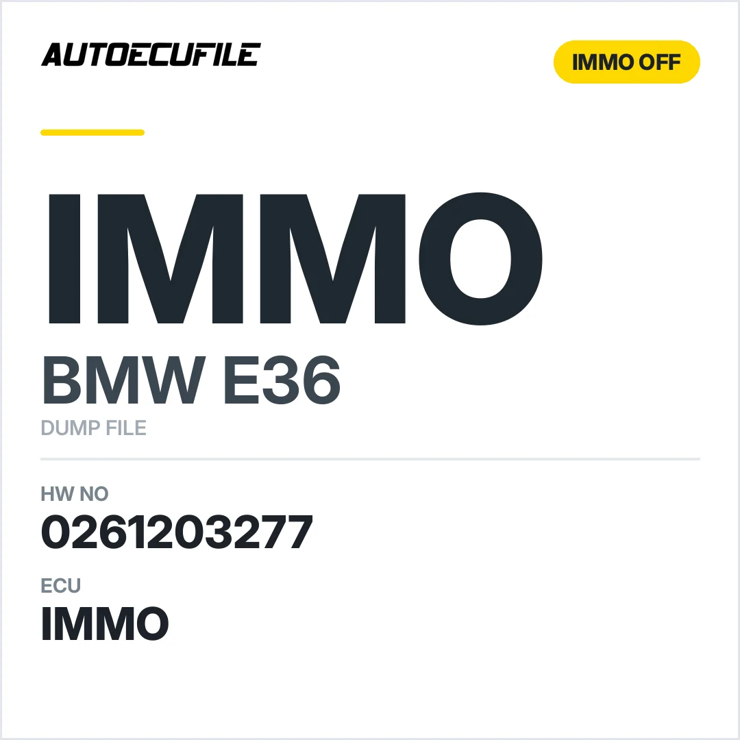 BMW 318I E36 0261203277 IMMO OFF DUMP