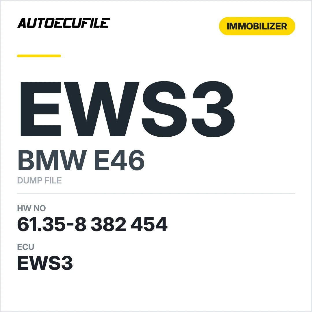 BMW 320 E46 EWS3 6135 8382454 DUMP