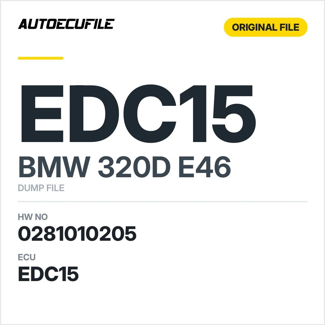 BMW 320D E46 EDC15 0281010205 7786887 DUMP